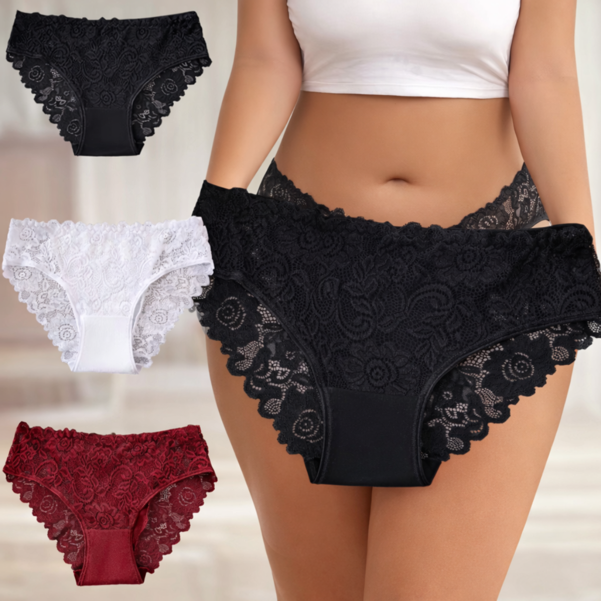 Björki Lace Comfort Panty  - 3Pack